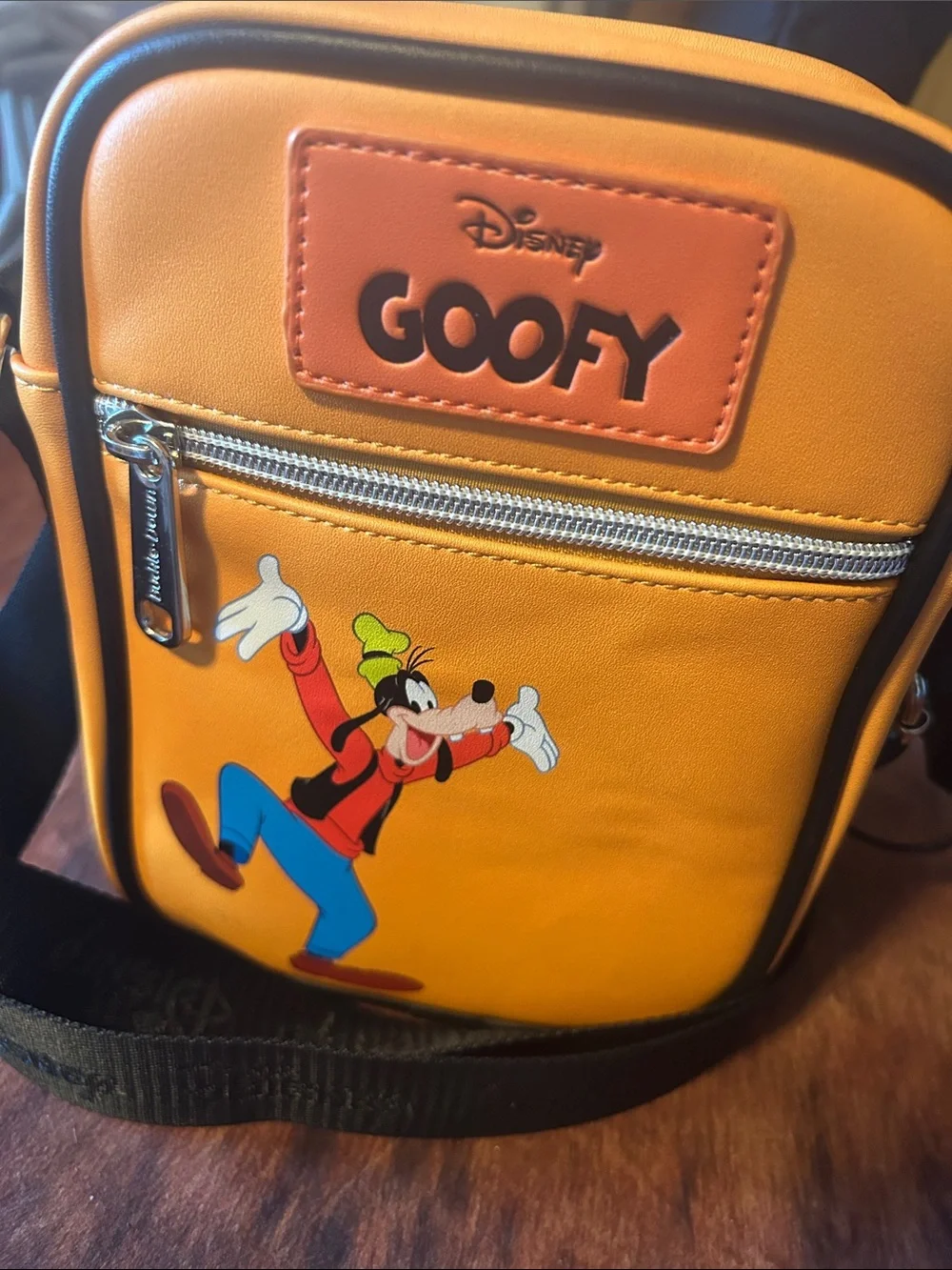 Disney Goofy Tan Crossbody Messenger Bag for Men